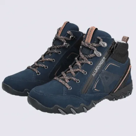 Allrounder Women's Suede Blue Walking Shoes | Igert Shoes & Leather Goods