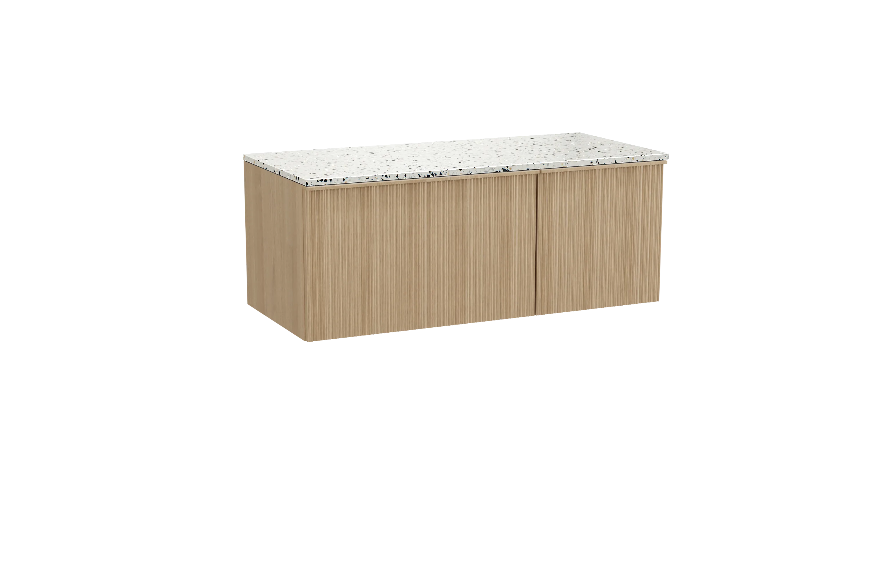 Balmani Forma meuble salle de bains suspendu 120 x 55 cm chêne naturel avec Stretto tablette simple ou double en blanc/noir mat 