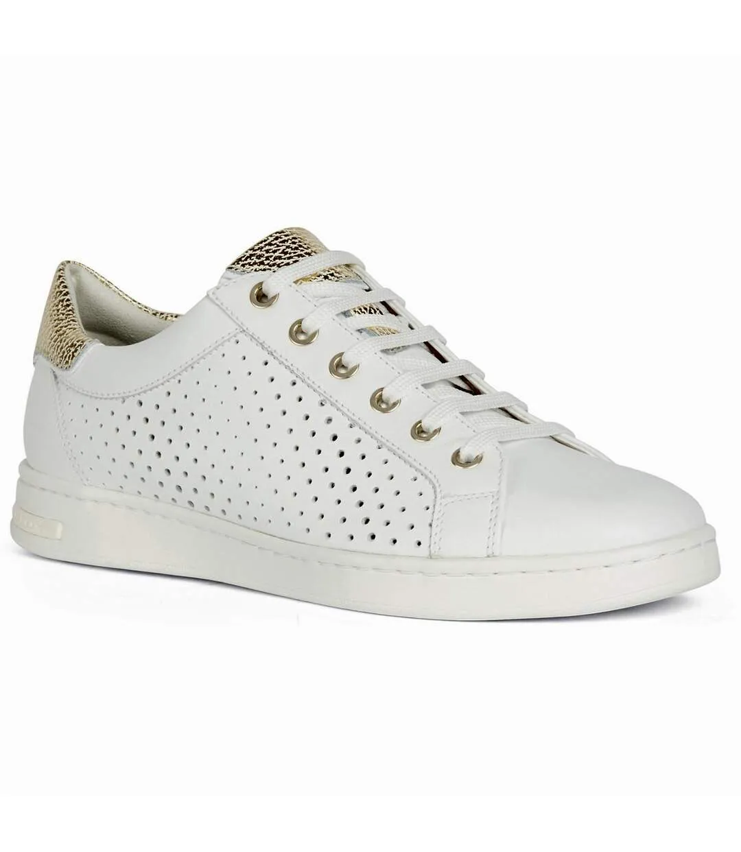 Geox white and gold women's sneakers Baskets d jaysen b femme blanc / doré Geox