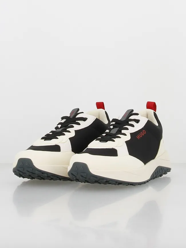 Hugo wimod men's black and white running sneakers
