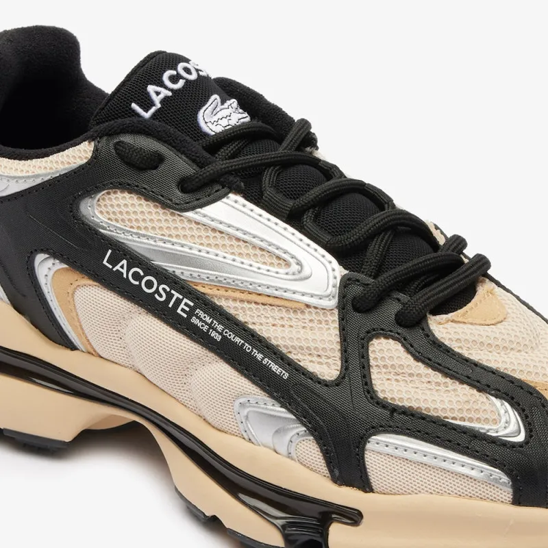 LACOSTE L003 Black and Beige Women's Sneakers