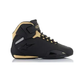 STELLA SEKTOR ALPINESTARS Black/Champagne Motorcycle Boots by MAXXESS.FR
