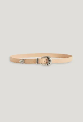 Beige Leather Belt by Claudie FR