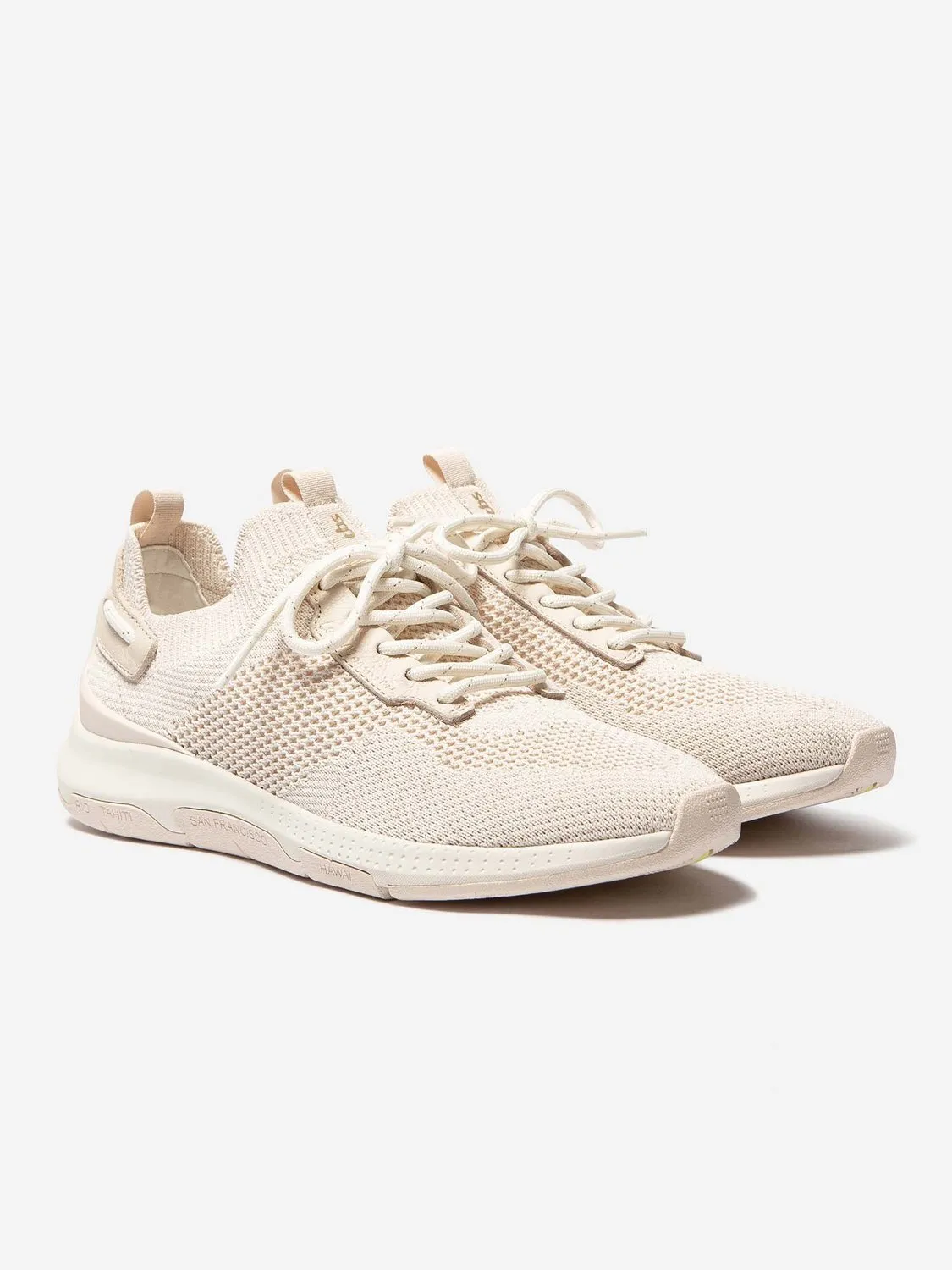 Beige Women's Comfort Textile Recycled Sneakers tbs