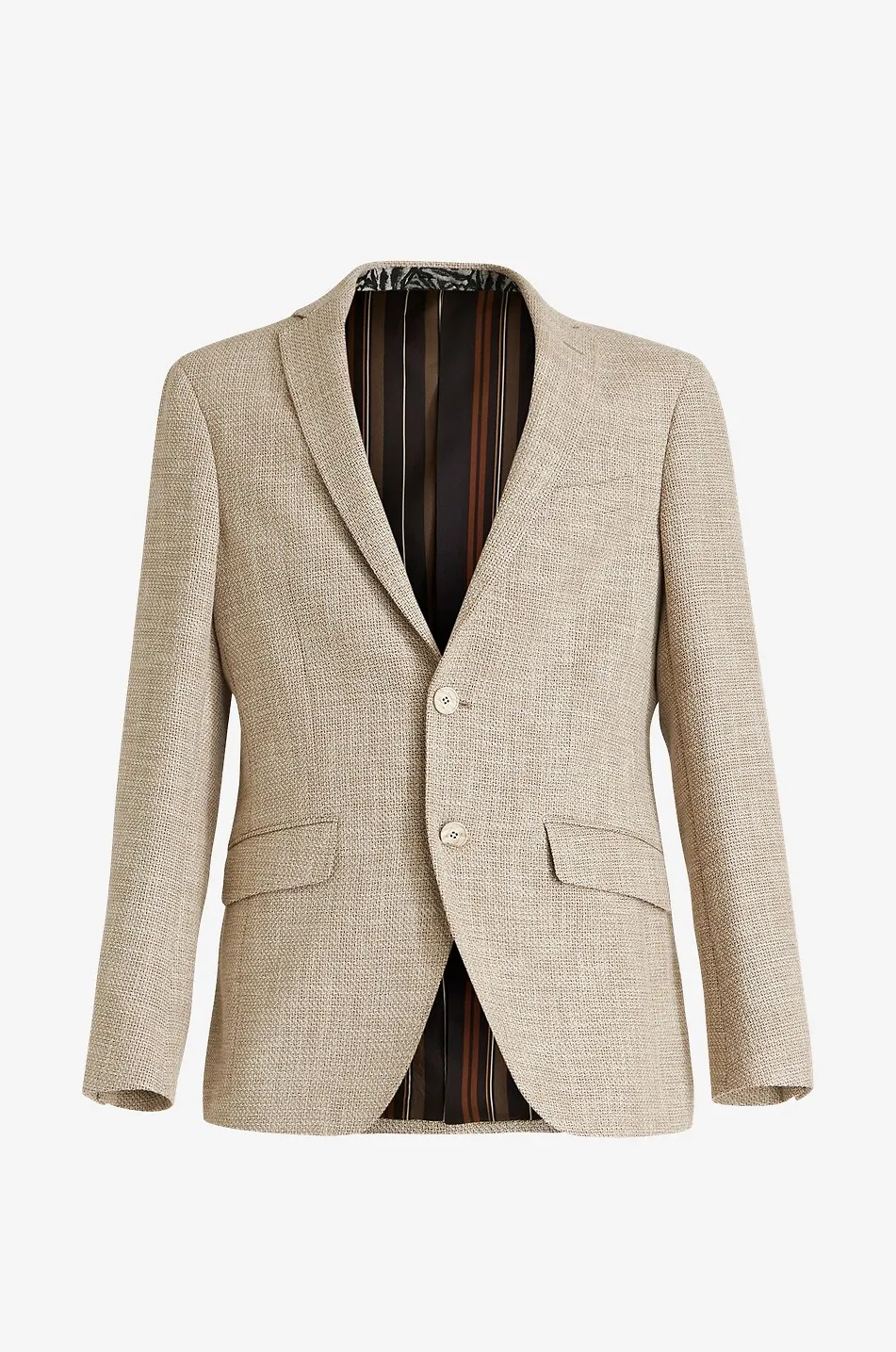 Blazer à boutonnage simple en coton piqué