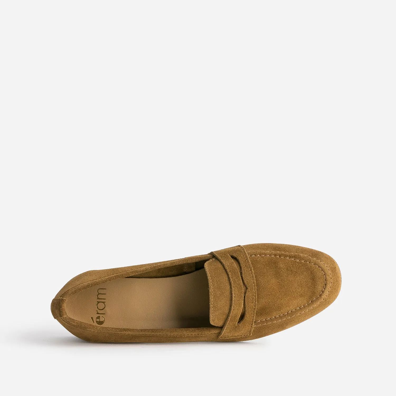 Brown Suede Leather Loafers - Women's Loafers / Slippers | ERAM