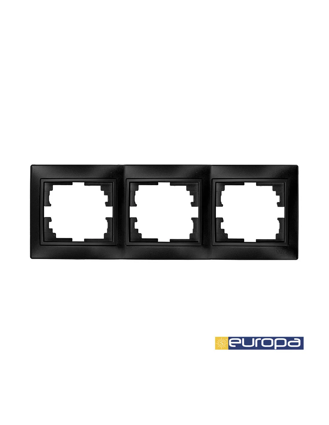 Cadre Horizontal Pour 3 Elements Couleur Graphite 225x81x10mm S.Europa Solera Erp73ngu - 42958