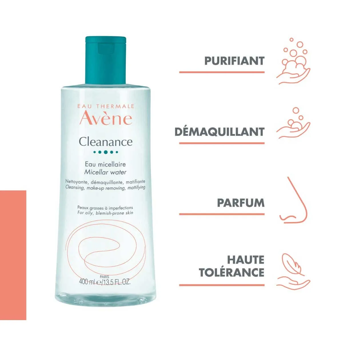 CLEANANCE - Eau Micellaire Matifiante - Visage et Yeux - Peaux Grasses à Imperfections, 2x400ml | Avène  - Parapharmacie Boticin