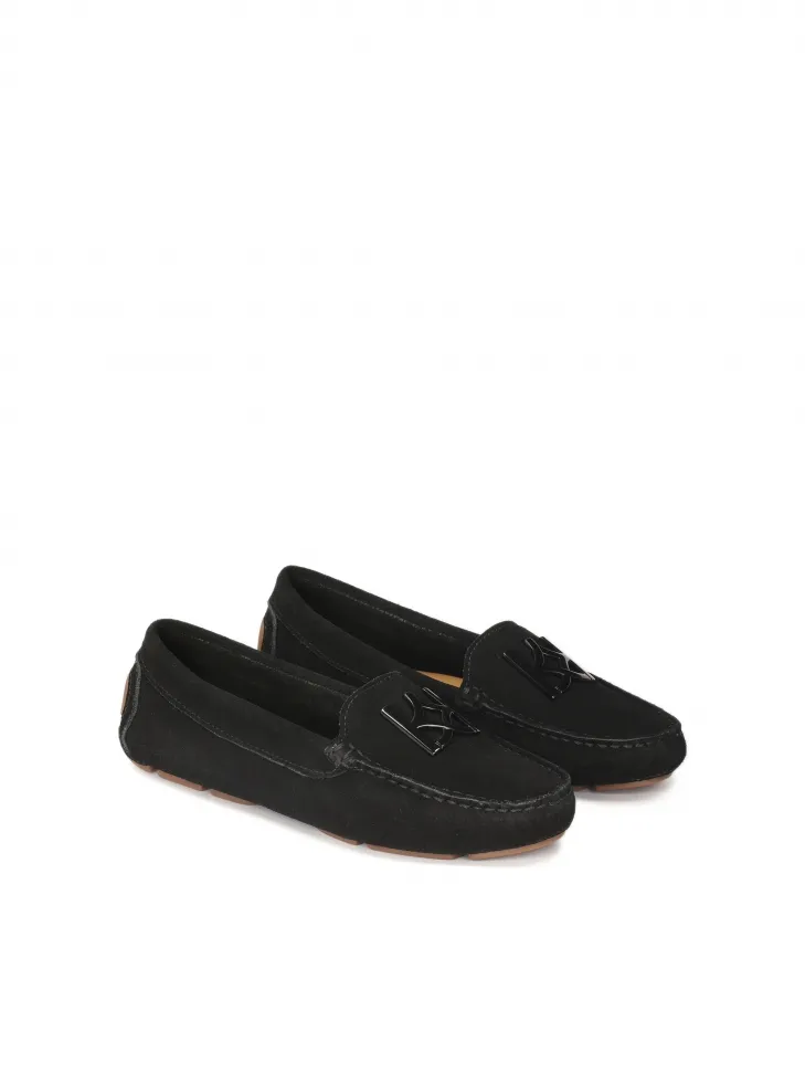 Comfortable Black Suede Loafers
