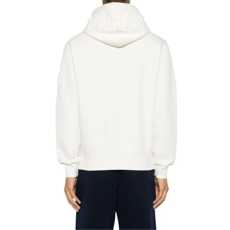 Cream Krys Hooded Sweatshirt with Velvet Logo