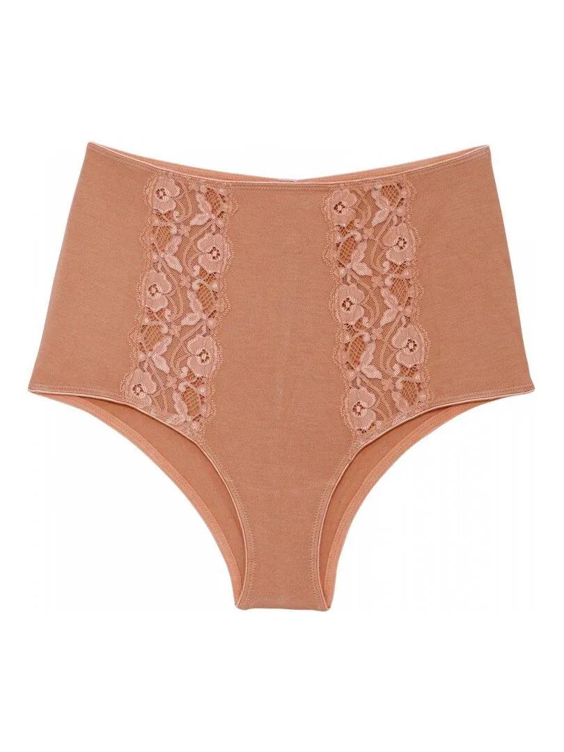 High waist eco-friendly vegan Lyocell Oeko-Tex Mia culottes - Beige.