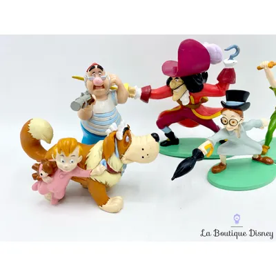 Peter Pan Playset Disney Store 2007 Figures Crochet Mouche Nana Wendy Michel Jean