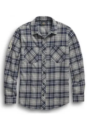 Harley-Davidson Men's Printed Graphic Plaid Long Sleeve Shirt 96452-20VM