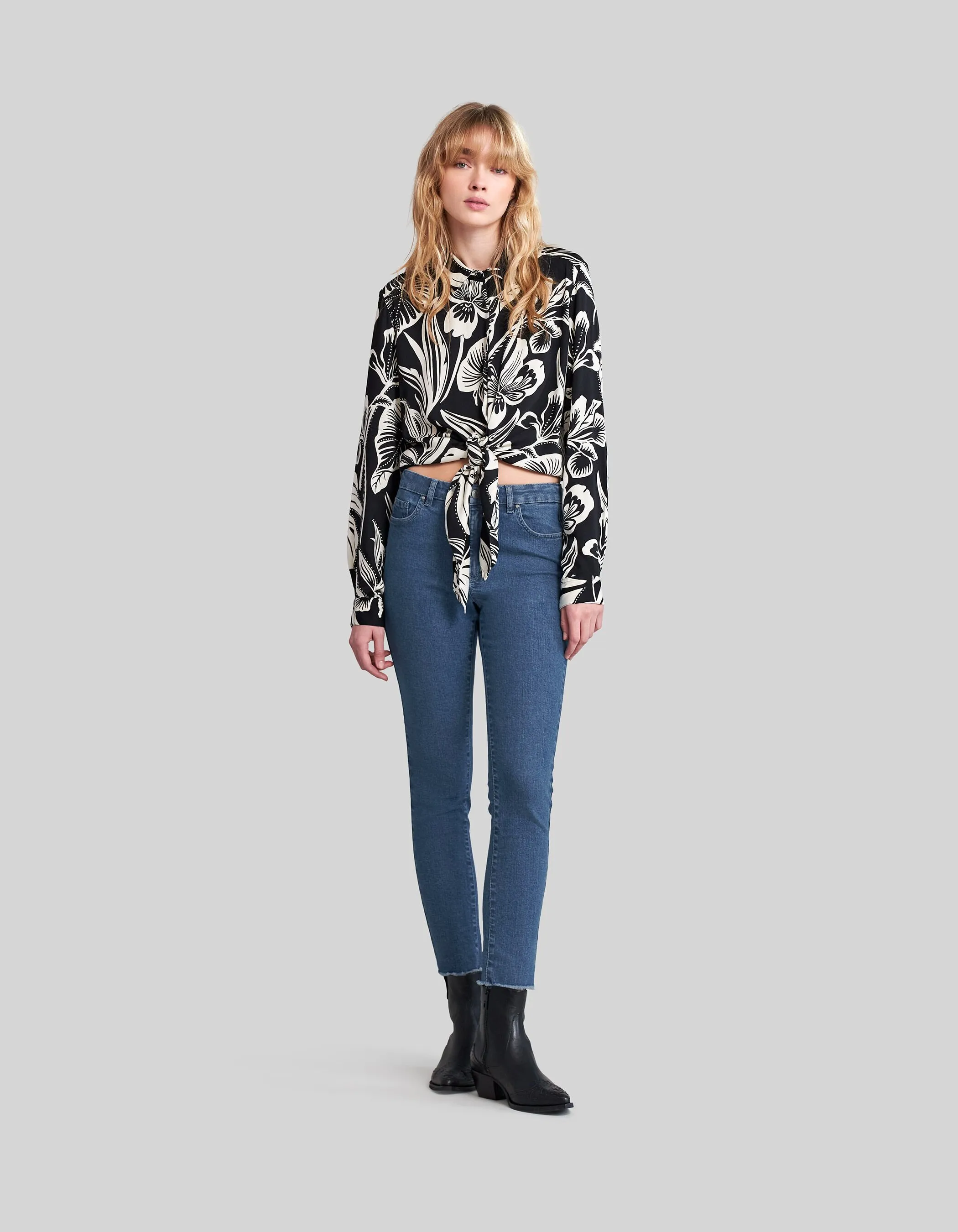 Jean slim summer blue waterless sculpt up strass dos Femme