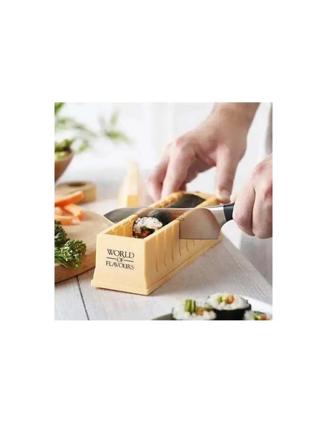 Machine sushi KitchenCraft World of Flavors jaune 23cm