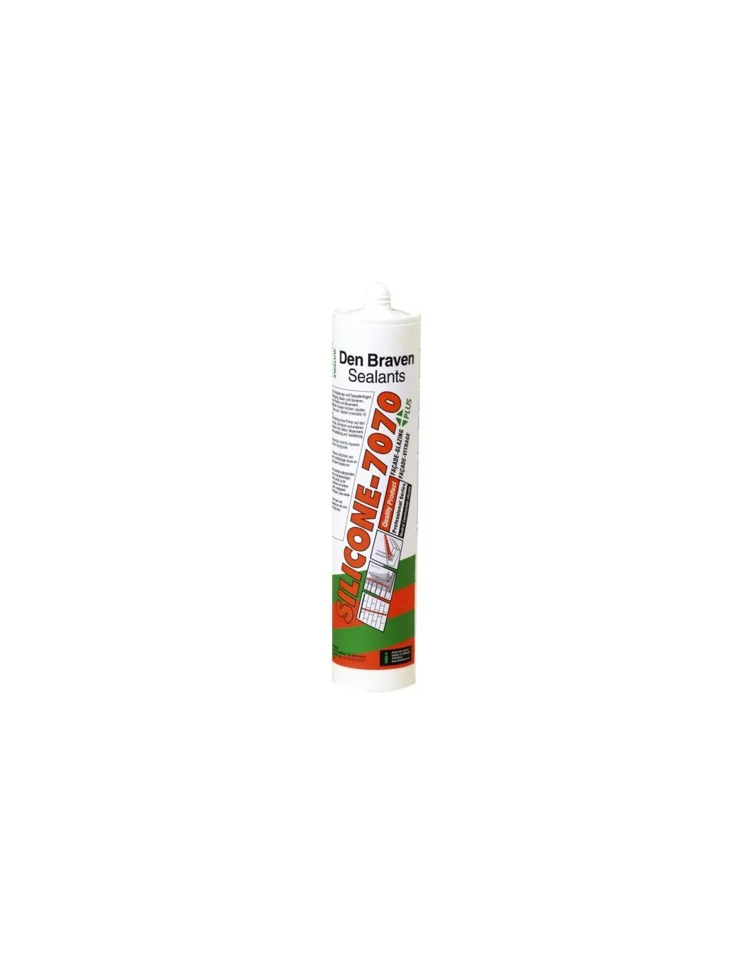 Mastic silicone 7070 plus translucide batiment construction cart 310 ml - DEN BRAVEN - - SI7070P1301ZW25DEN BRAVEN