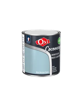 Peinture OXI murs et boiseries COCOONING satin bleu horizon 0,5L - OXI