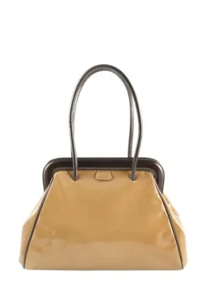Pollini Sac à main crème-brun style d’affaires