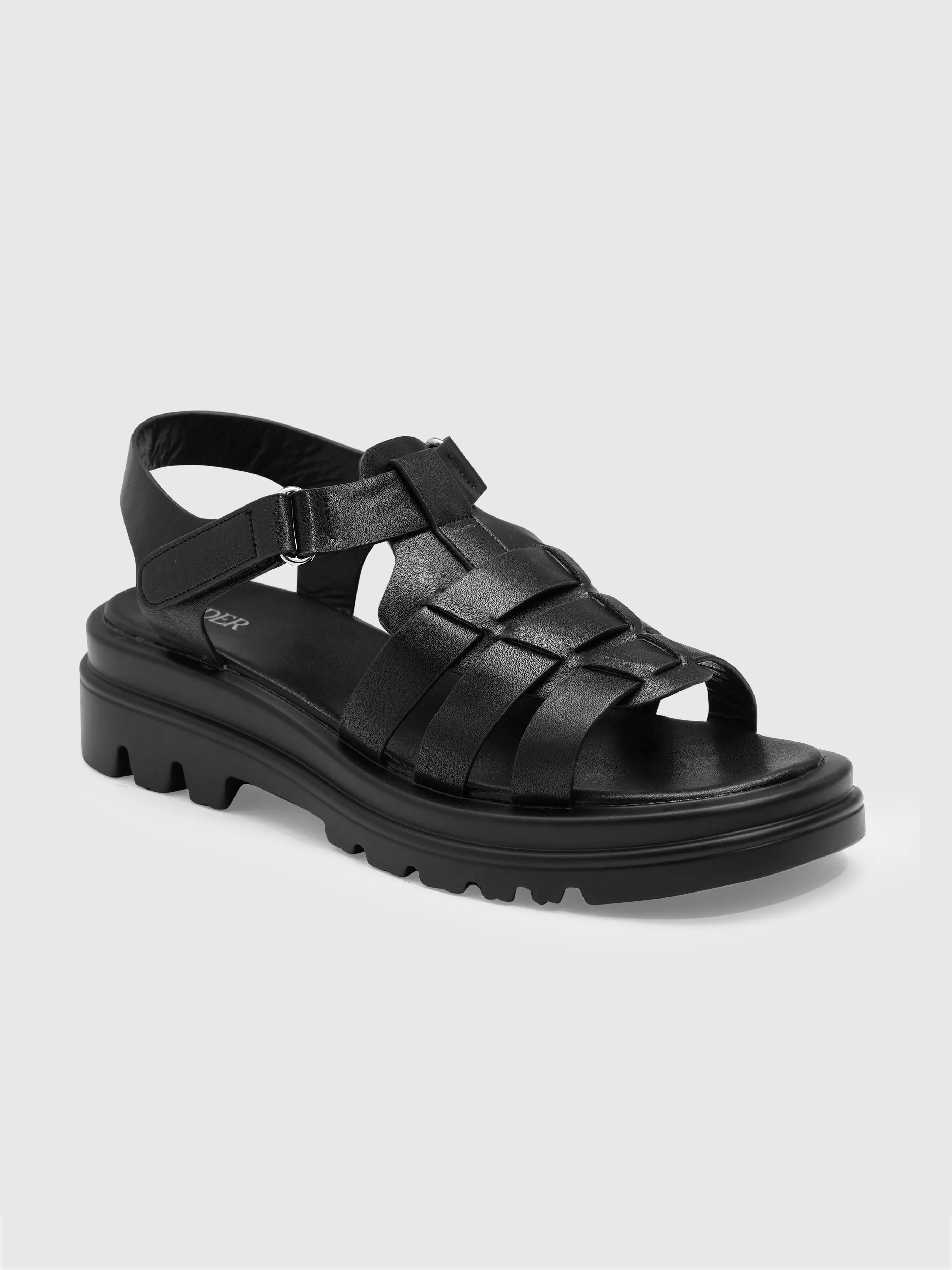 PU Open Toe Slingback Sandals