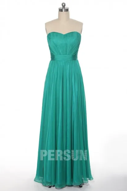 Green Lily Donaldson Celebrity Dress Floor-Length Strapless Ruched Chiffon - Robedesoireelongue.fr