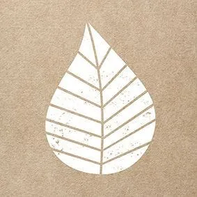 Serviette 3 plis pliage 1/4 33 cm x 33 cm naturel ''Graphic Leaves'' par 200