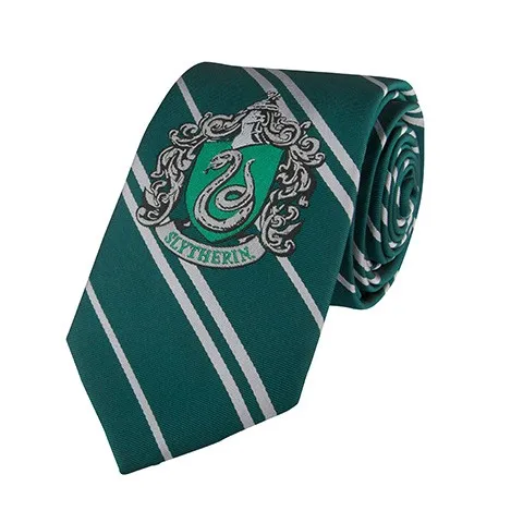 Slytherin Necktie (Adult) Woven Logo - Harry Potter