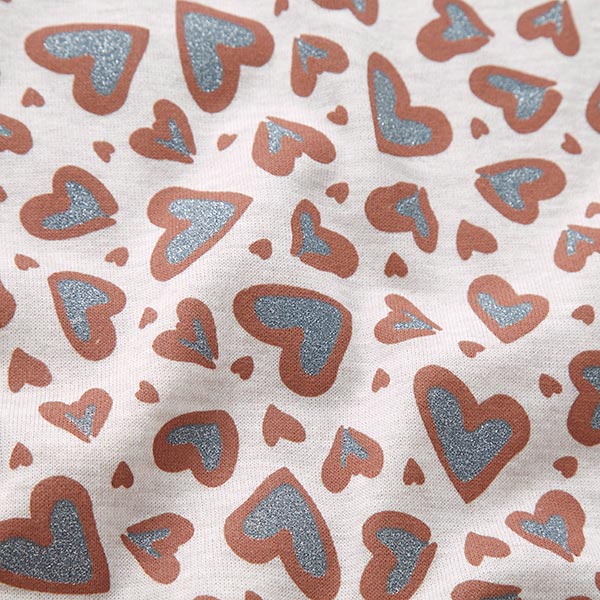 Soft Leopard Hearts Sweatshirt - Glittery
