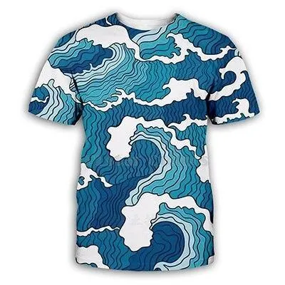 Japanese Wave T-shirt for Surfing