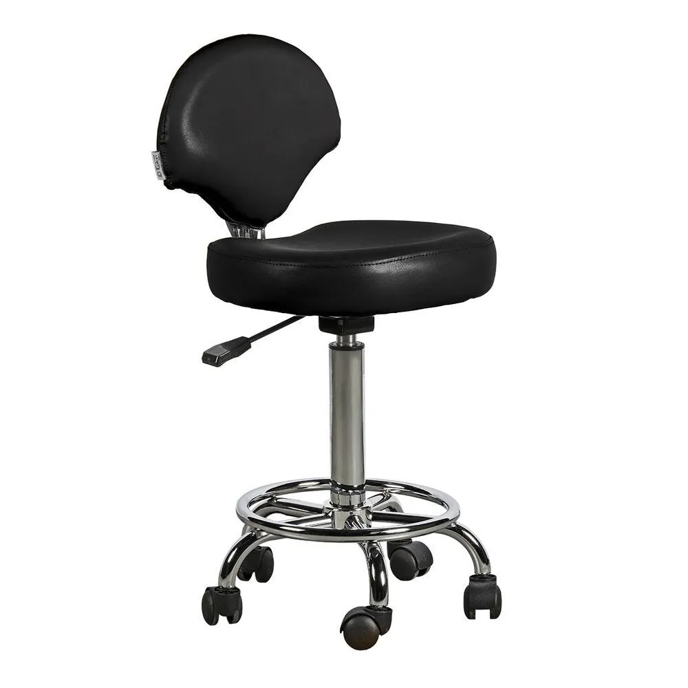 Tabouret ferrara dossier noir