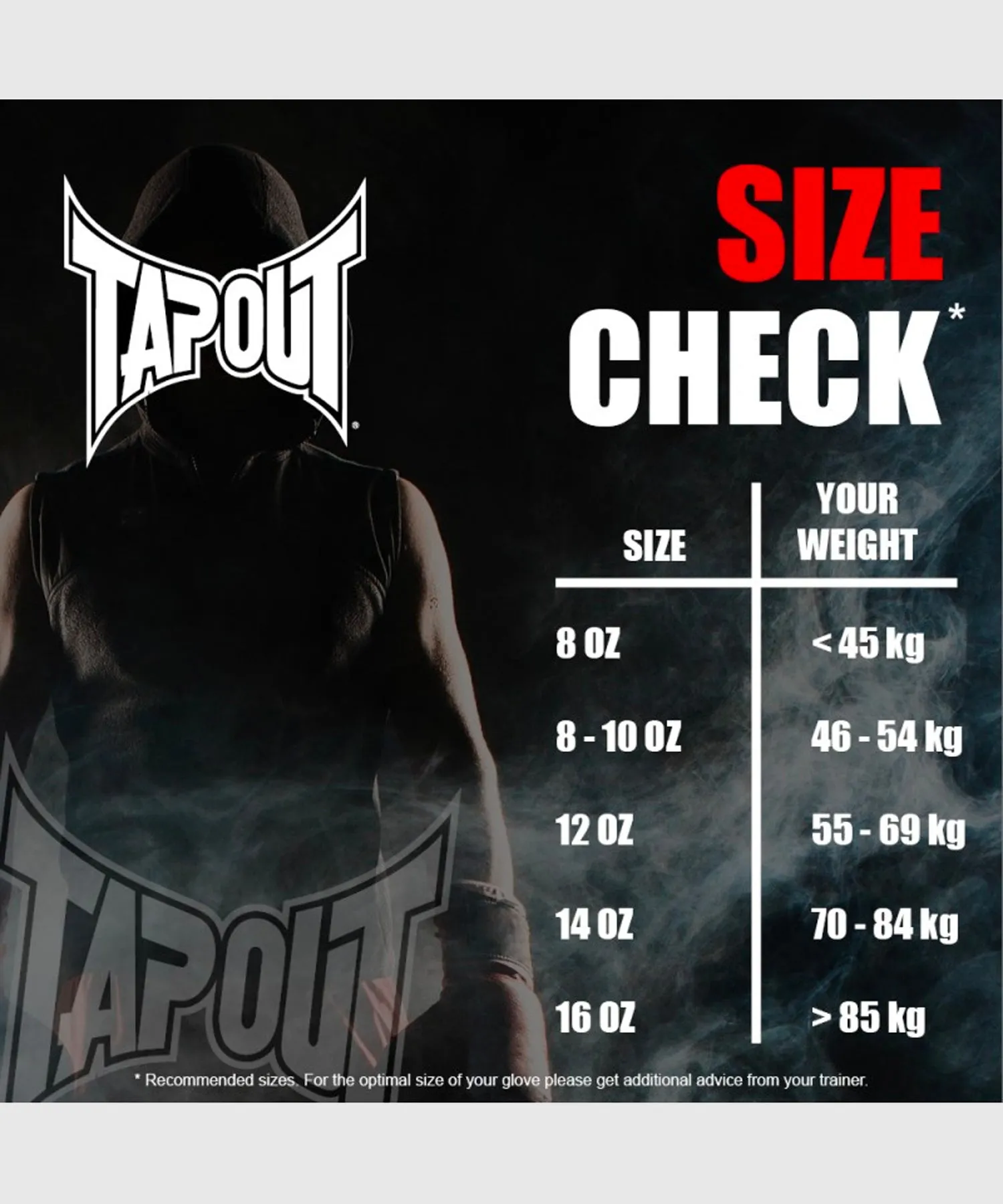 Tapout Bixby Boxing Gloves - Black/White
