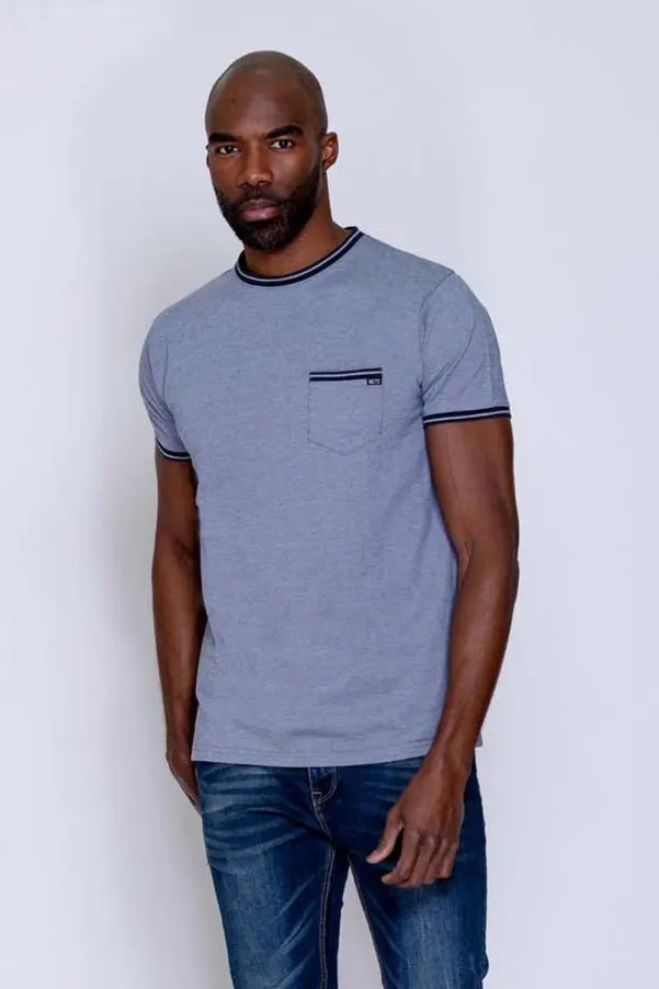 TRAME Blue/Marine Short Sleeve Tee