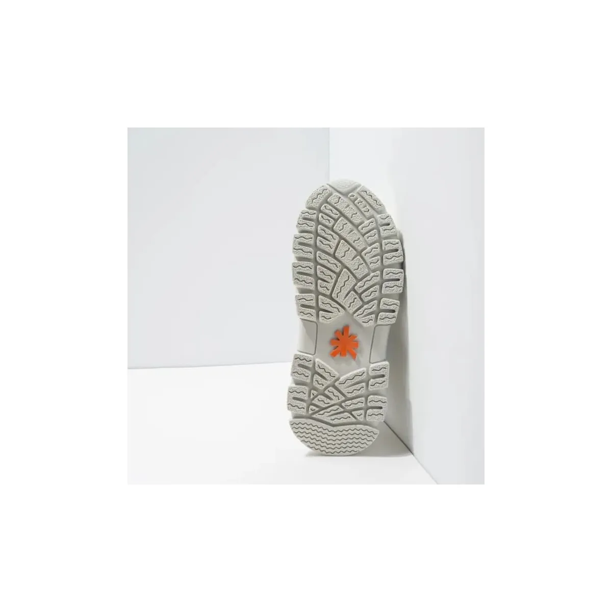 White Leather Platform Sneakers with Velcro - Women.