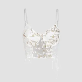 White Women's Corset Top