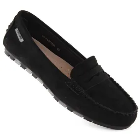 Women's black suede moccasins Potocki 09300 black